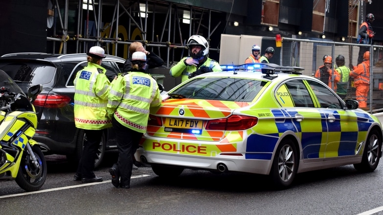 Car pulled over by police